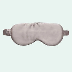 Masque de nuit en soie de mûrier uni gris