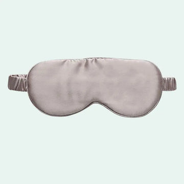 Masque de nuit en soie de mûrier uni gris