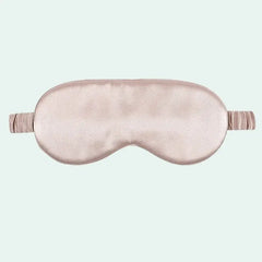 Masque de nuit en soie de mûrier uni sable rosé