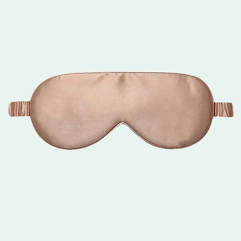 Masque de nuit en soie de mûrier uni terracotta