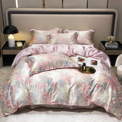 Parure de lit en soie nude