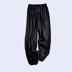 Sarouel brillant chevilles en satin noir
