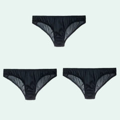 String en soie naturelle et élasthanne - Lot de 3 - Satin Lifestyle