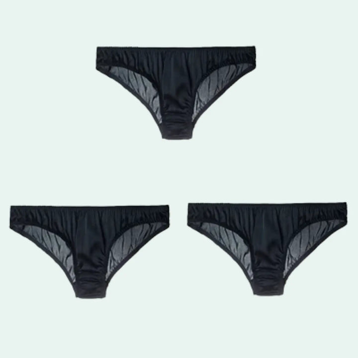 String en soie naturelle et élasthanne - Lot de 3 - Satin Lifestyle