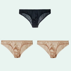 String en soie naturelle et élasthanne - Lot de 3 - Satin Lifestyle