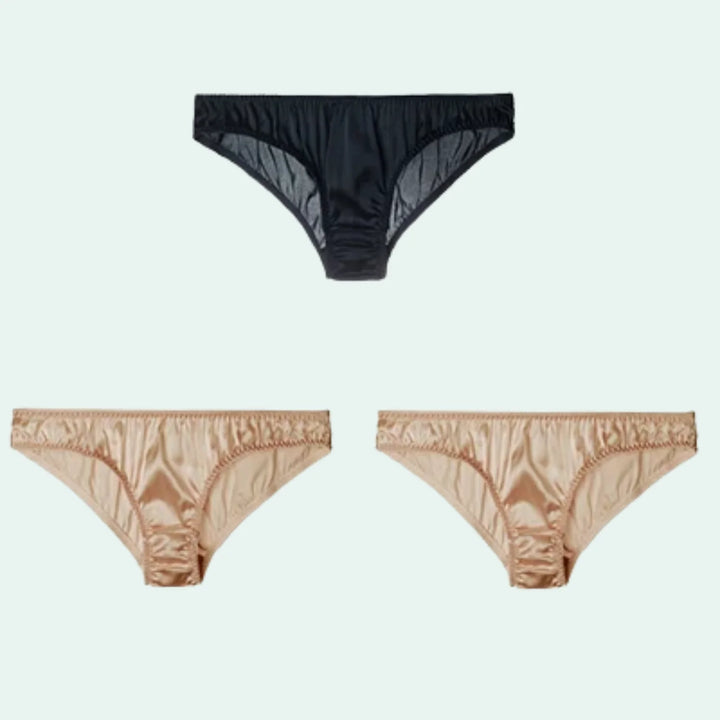 String en soie naturelle et élasthanne - Lot de 3 - Satin Lifestyle