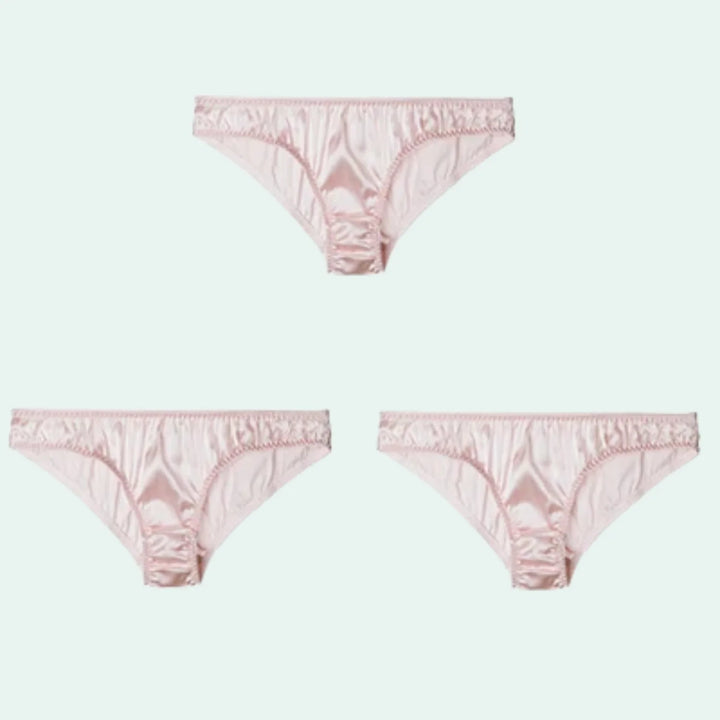 String en soie naturelle et élasthanne - Lot de 3 - Satin Lifestyle