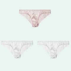 String en soie naturelle et élasthanne - Lot de 3 - Satin Lifestyle