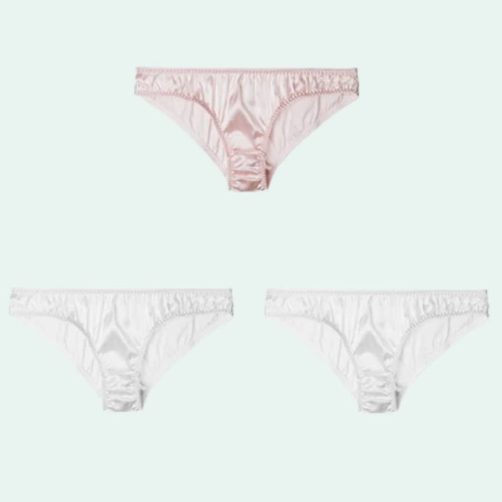 String en soie naturelle et élasthanne - Lot de 3 - Satin Lifestyle
