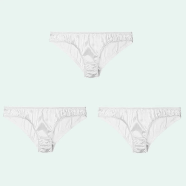 String en soie naturelle et élasthanne - Lot de 3 - Satin Lifestyle
