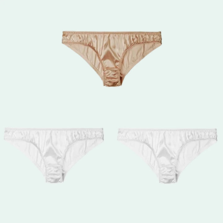 String en soie naturelle et élasthanne - Lot de 3 - Satin Lifestyle