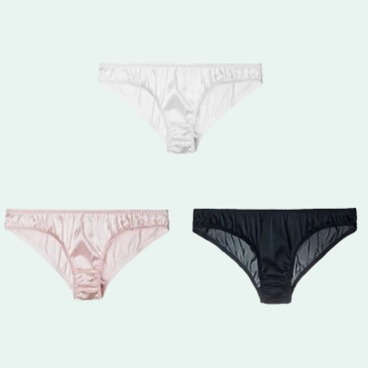 String en soie naturelle et élasthanne - Lot de 3 - Satin Lifestyle