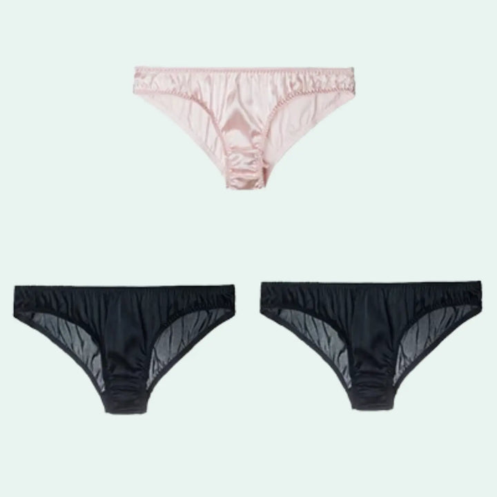 String en soie naturelle et élasthanne - Lot de 3 - Satin Lifestyle