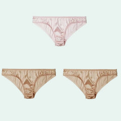 String en soie naturelle et élasthanne - Lot de 3 - Satin Lifestyle