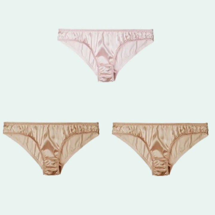 String en soie naturelle et élasthanne - Lot de 3 - Satin Lifestyle