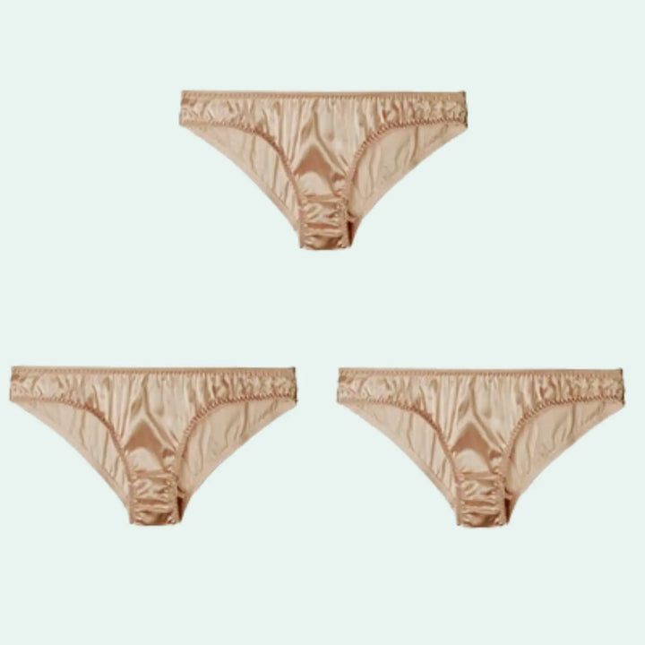 String en soie naturelle et élasthanne - Lot de 3 - Satin Lifestyle