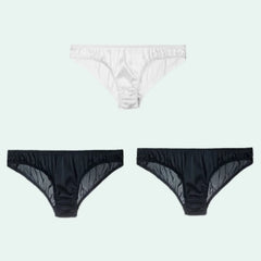 String en soie naturelle et élasthanne - Lot de 3 - Satin Lifestyle