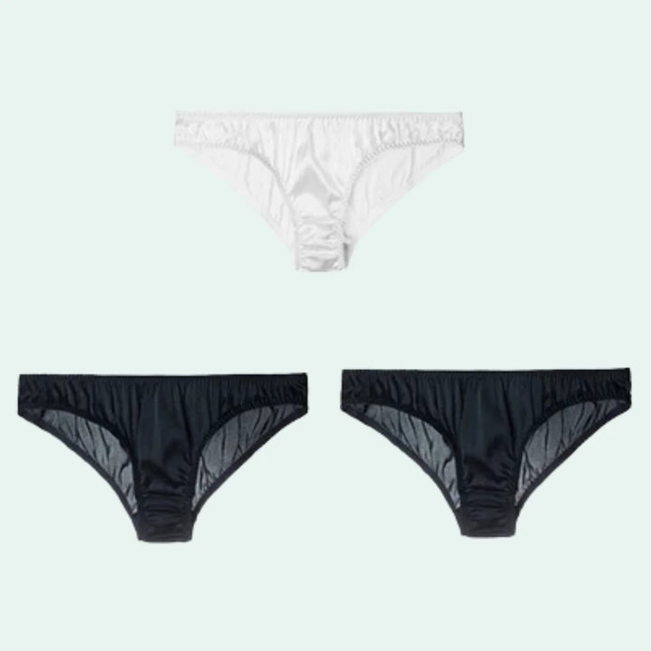 String en soie naturelle et élasthanne - Lot de 3 - Satin Lifestyle