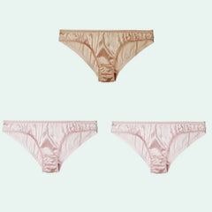 String en soie naturelle et élasthanne - Lot de 3 - Satin Lifestyle