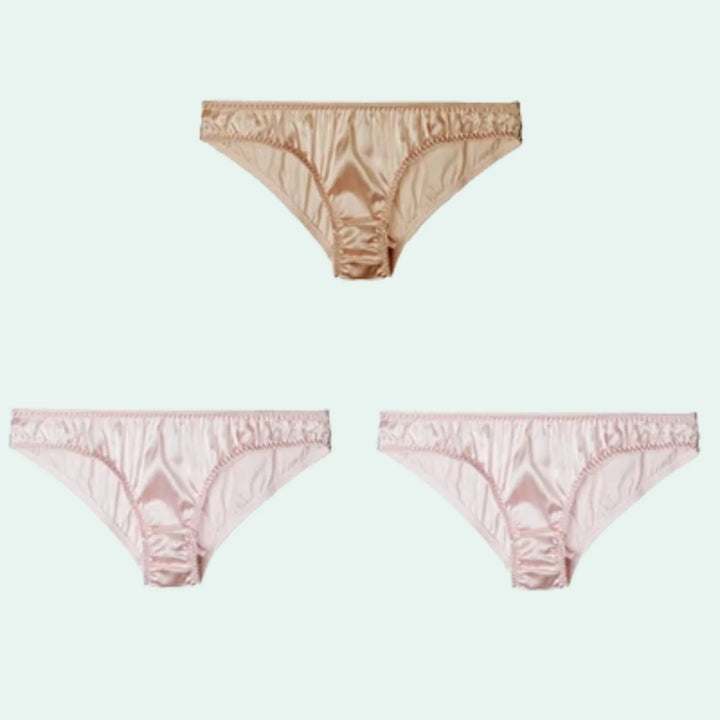 String en soie naturelle et élasthanne - Lot de 3 - Satin Lifestyle