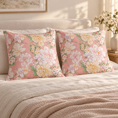Taie d'oreiller carrée florale en soie | Satin Lifestyle