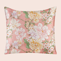 Taie d'oreiller carrée florale en soie | Satin Lifestyle