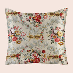 Taie d'oreiller carrée florale en soie | Satin Lifestyle