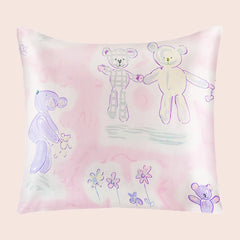 Taie d'oreiller carrée florale en soie | Satin Lifestyle