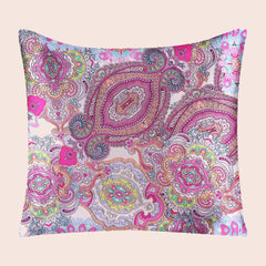 Taie d'oreiller carrée florale en soie | Satin Lifestyle