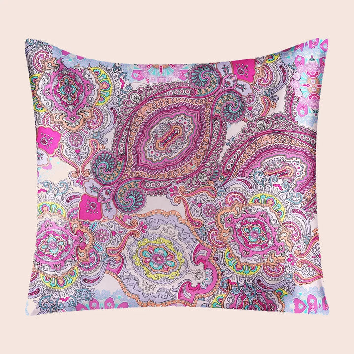 Taie d'oreiller carrée florale en soie | Satin Lifestyle