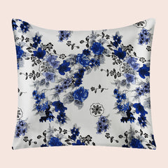 Taie d'oreiller carrée florale en soie | Satin Lifestyle