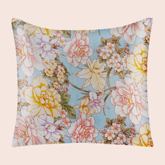 Taie d'oreiller carrée florale en soie | Satin Lifestyle