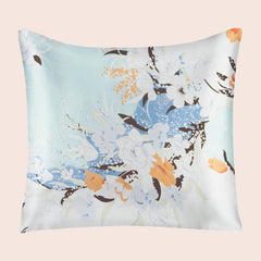 Taie d'oreiller carrée florale en soie | Satin Lifestyle