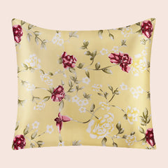 Taie d'oreiller carrée florale en soie | Satin Lifestyle