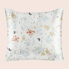 Taie d'oreiller carrée florale en soie | Satin Lifestyle