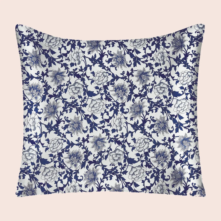 Taie d'oreiller carrée florale en soie | Satin Lifestyle
