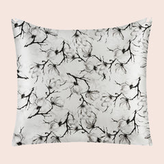 Taie d'oreiller carrée florale en soie | Satin Lifestyle