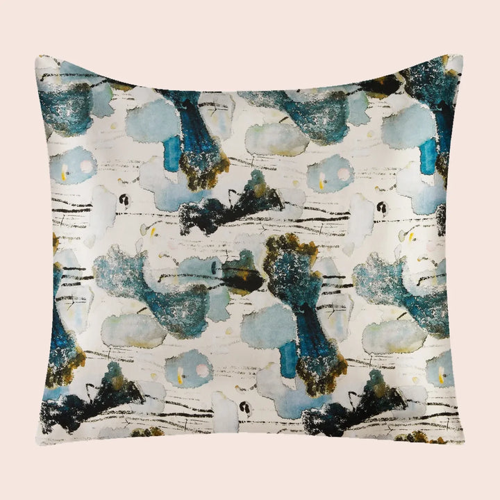 Taie d'oreiller carrée florale en soie | Satin Lifestyle