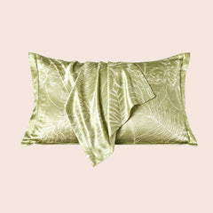 Taie rectangulaire florale en soie | Satin Lifestyle