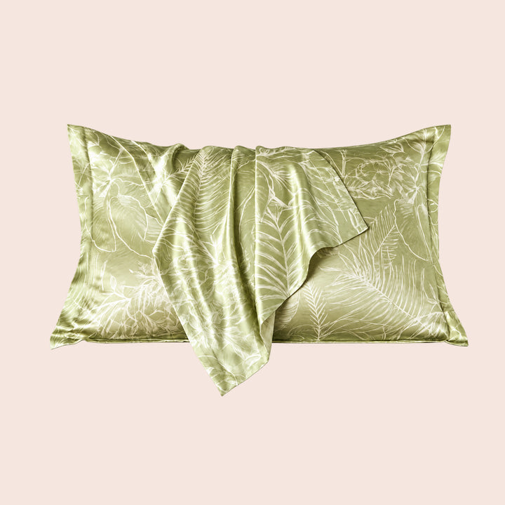 Taie rectangulaire florale en soie | Satin Lifestyle