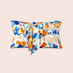 Taie rectangulaire florale en soie | Satin Lifestyle
