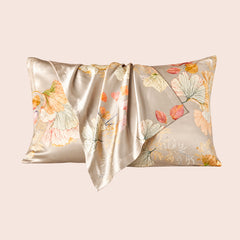 Taie rectangulaire florale en soie | Satin Lifestyle