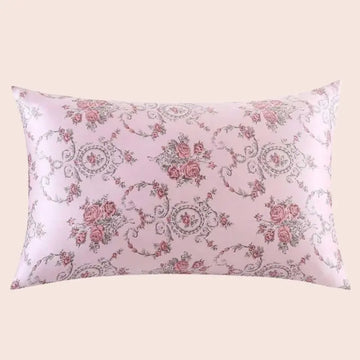 Taie d’oreiller en soie baroque rose vintage