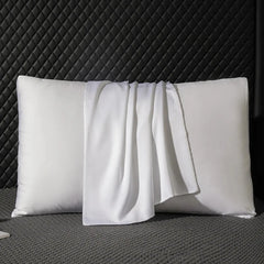 Taie d'oreiller unie en soie de mûrier naturelle l Satin Lifestyle