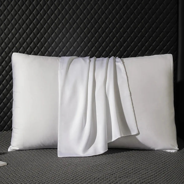 Taie d'oreiller unie en soie de mûrier naturelle l Satin Lifestyle