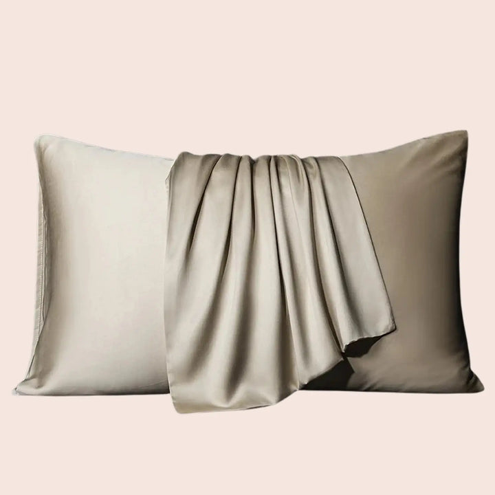 Taie d'oreiller unie en soie de mûrier naturelle l Satin Lifestyle